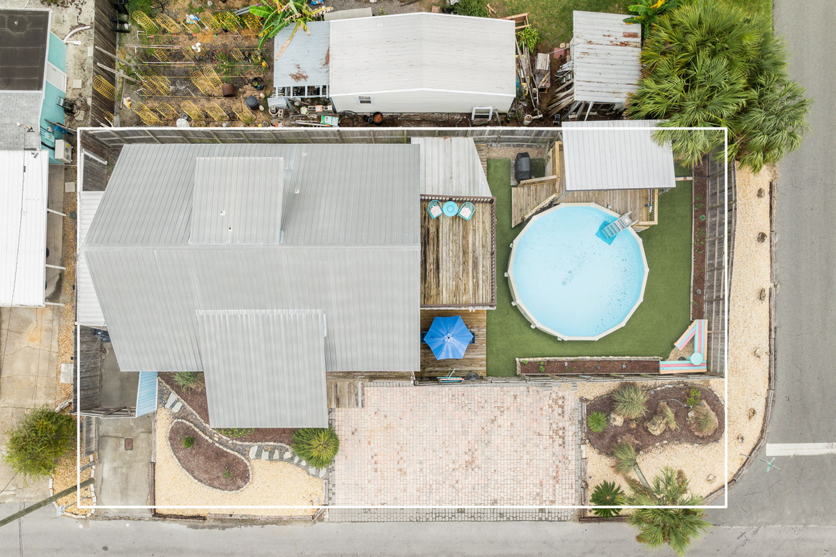 Aerial drone shot — dual-water 