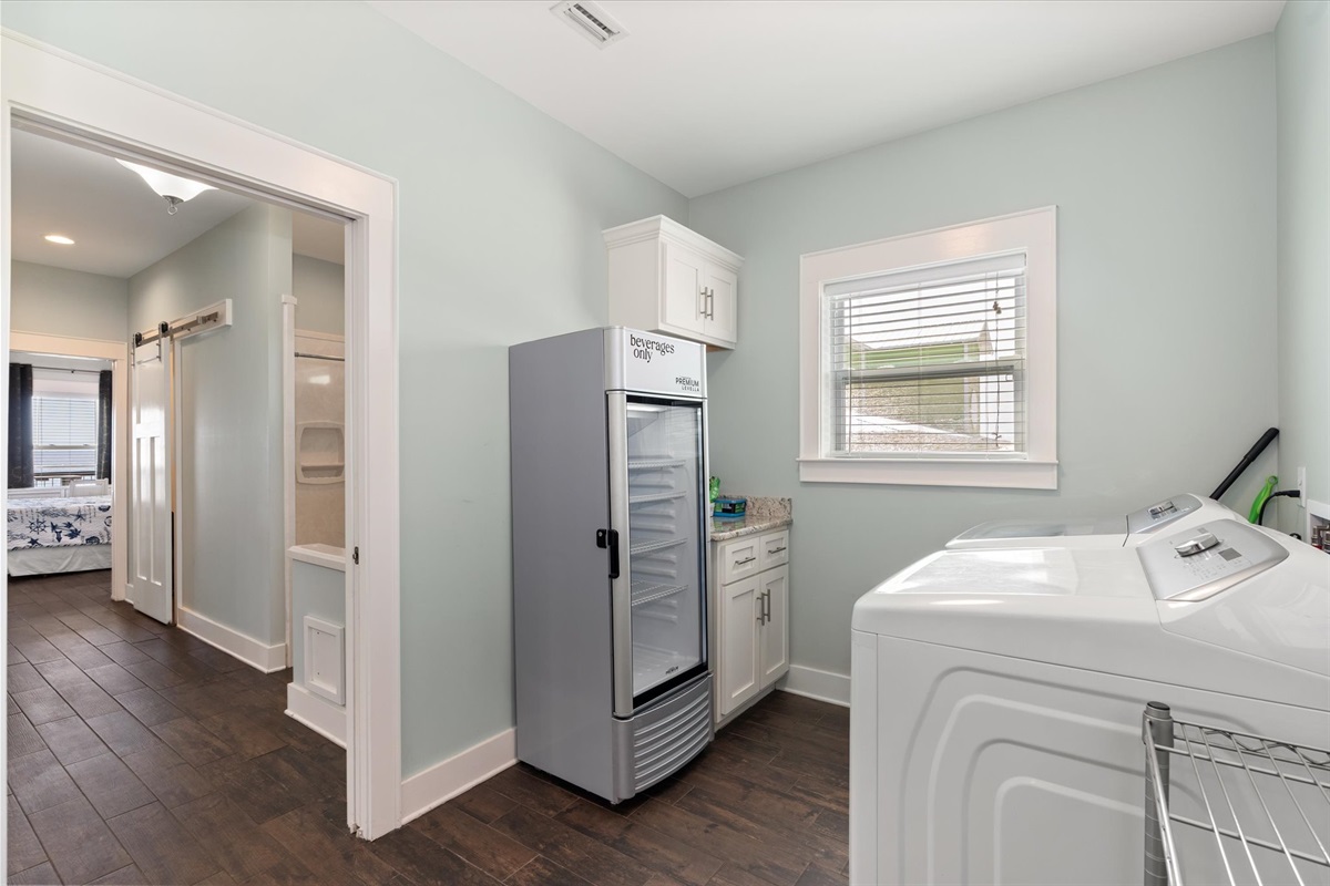 Laundry w/ Beverage Cooler