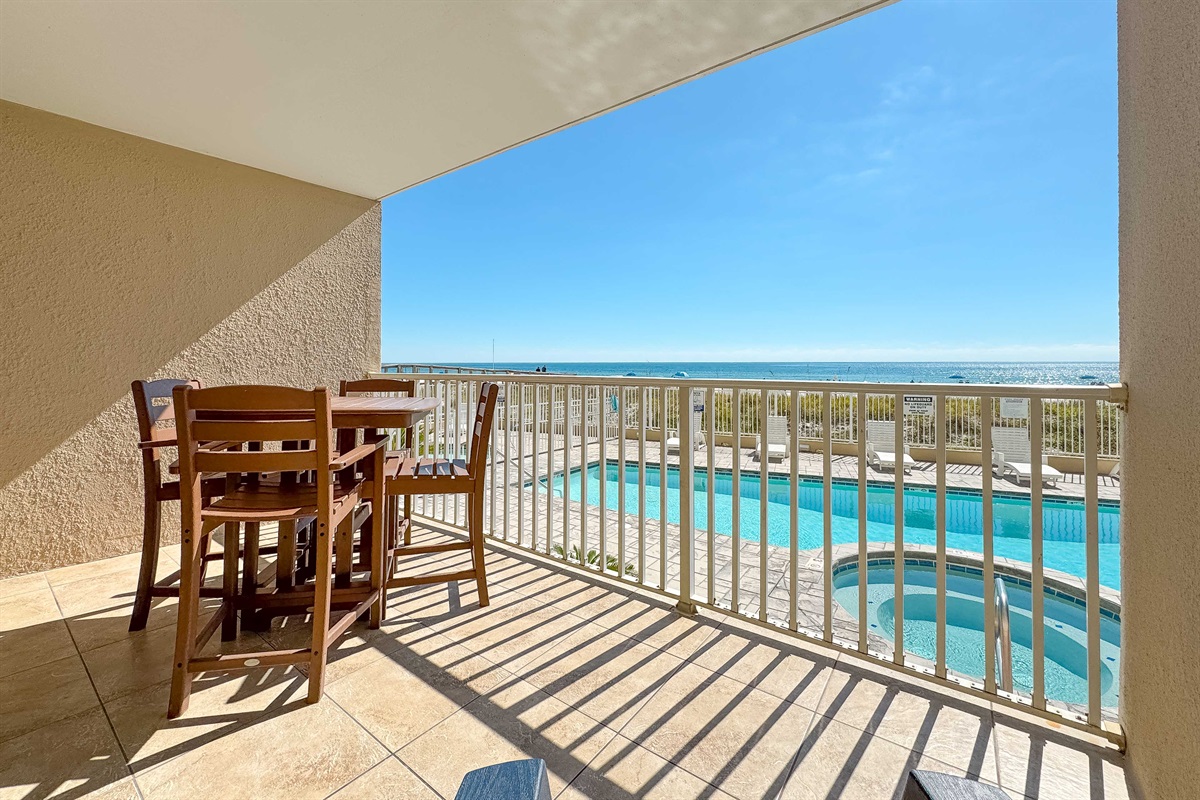 Unobstructed ocean views from your private balcony. Experience the tranquility and beauty of the sea from the comfort of your own space.