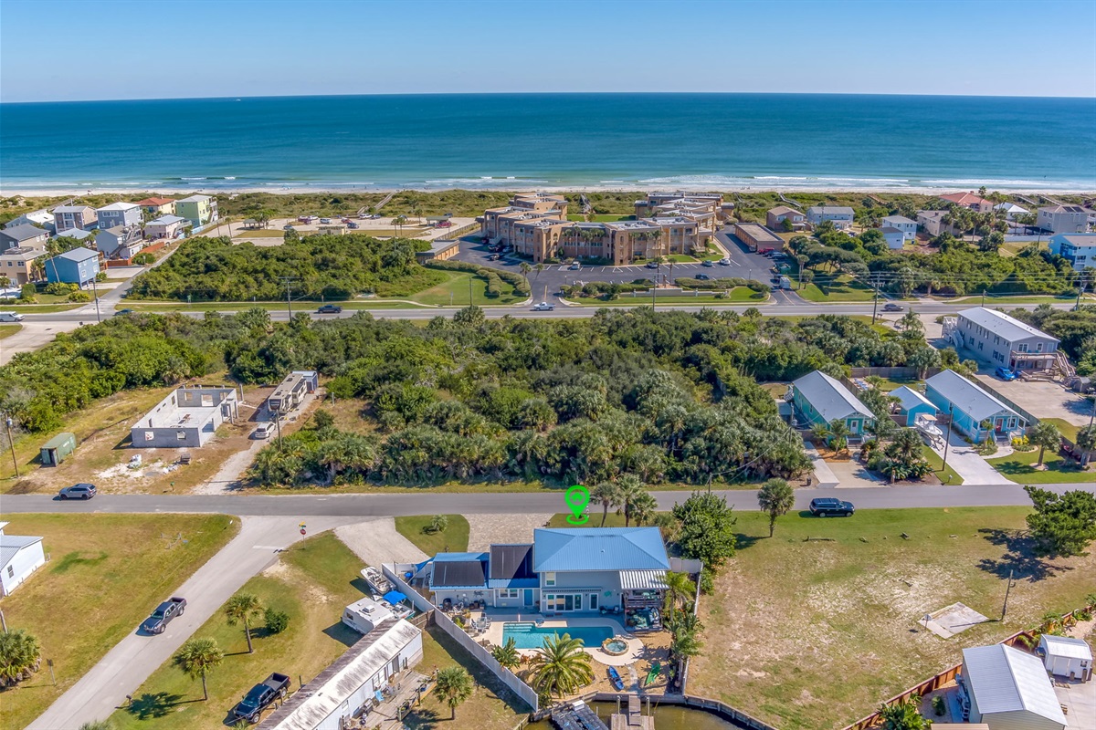 Aerial Towards Beach