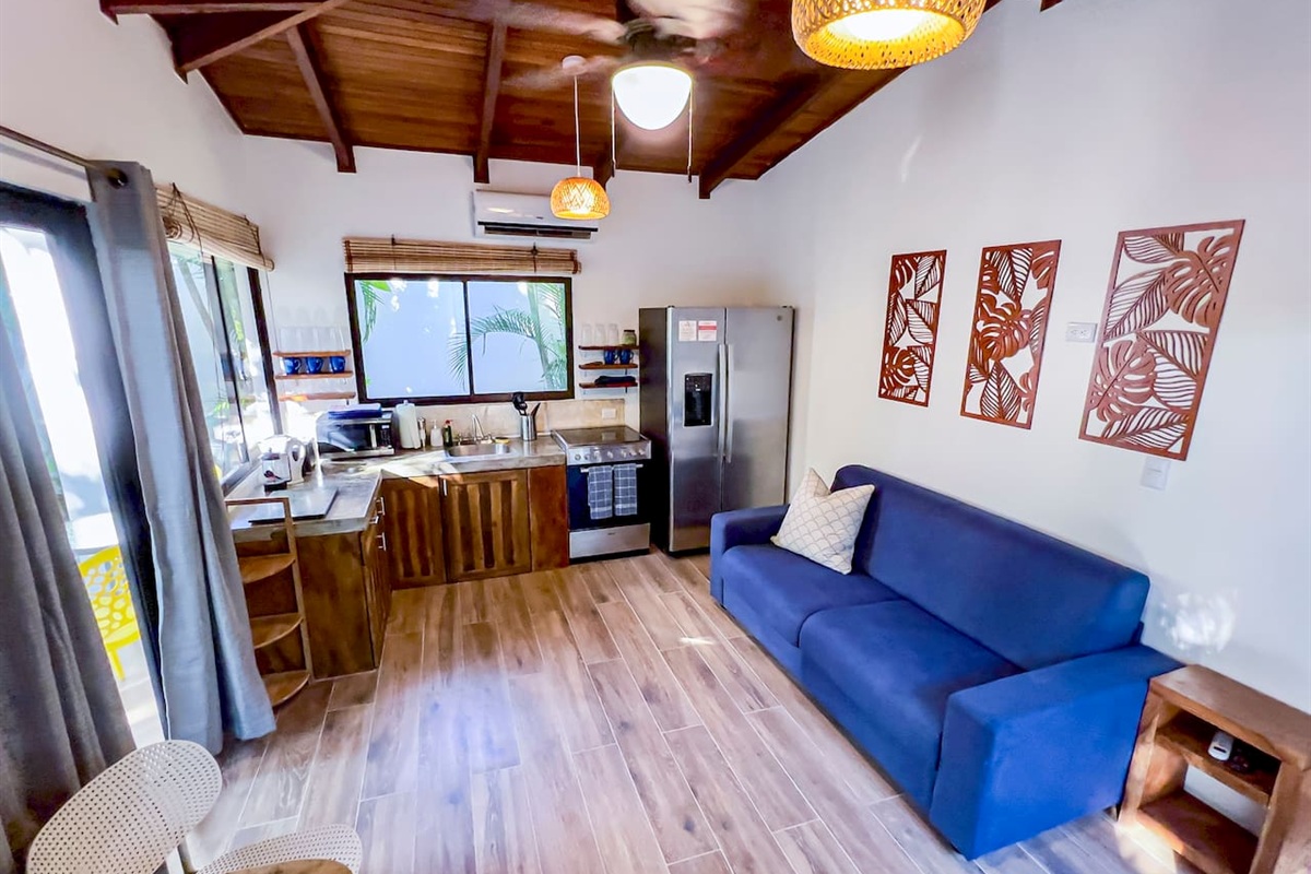 Casa Capri living room and kitchen.  