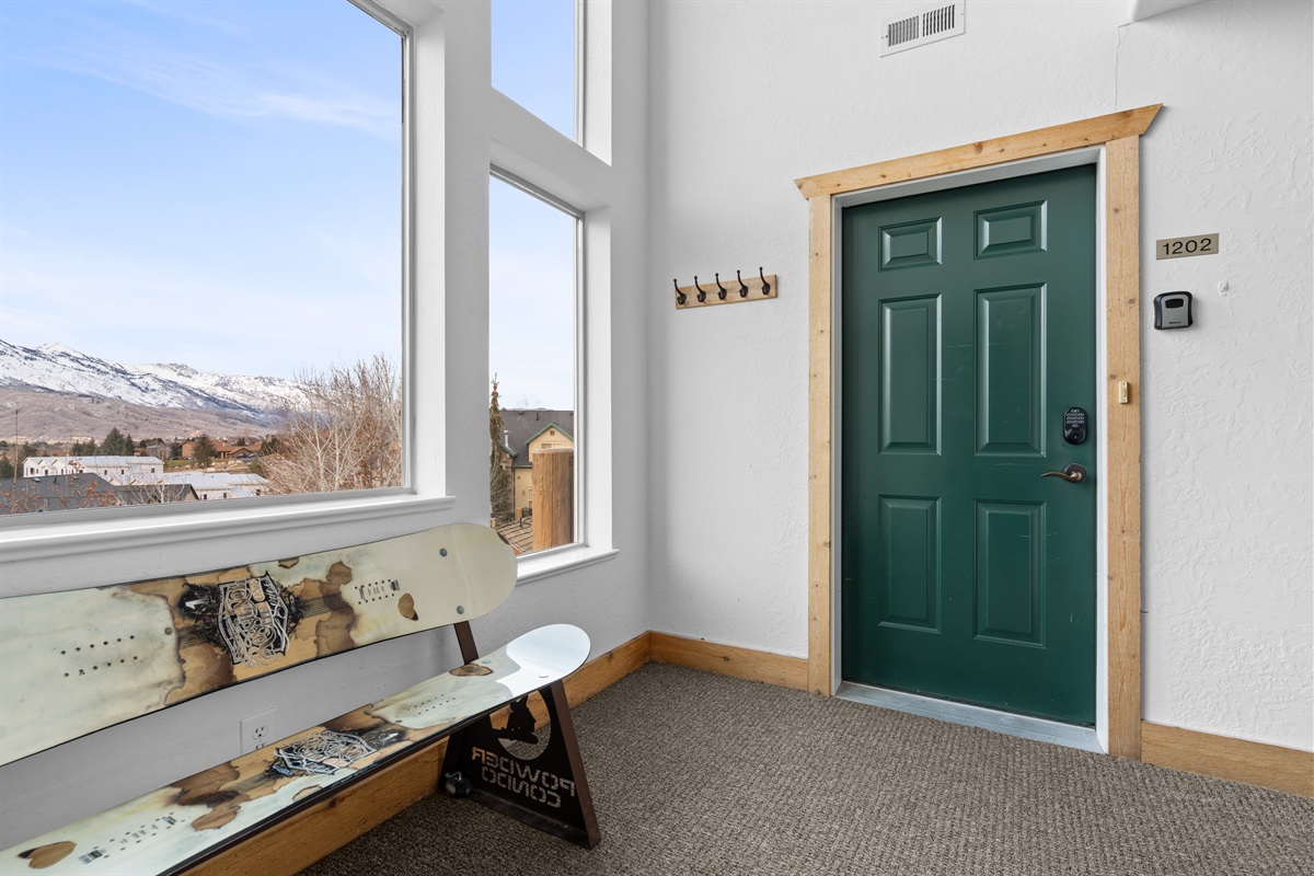 Incredible mountain views greet you as you enter our home.