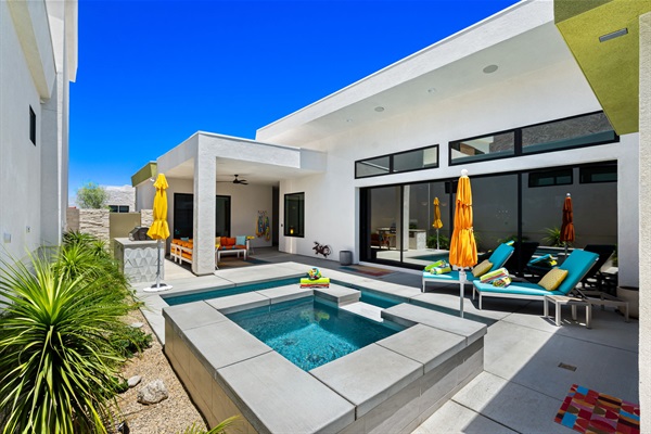 Pool Area and Outside Living Room off of the Casita Bedroom