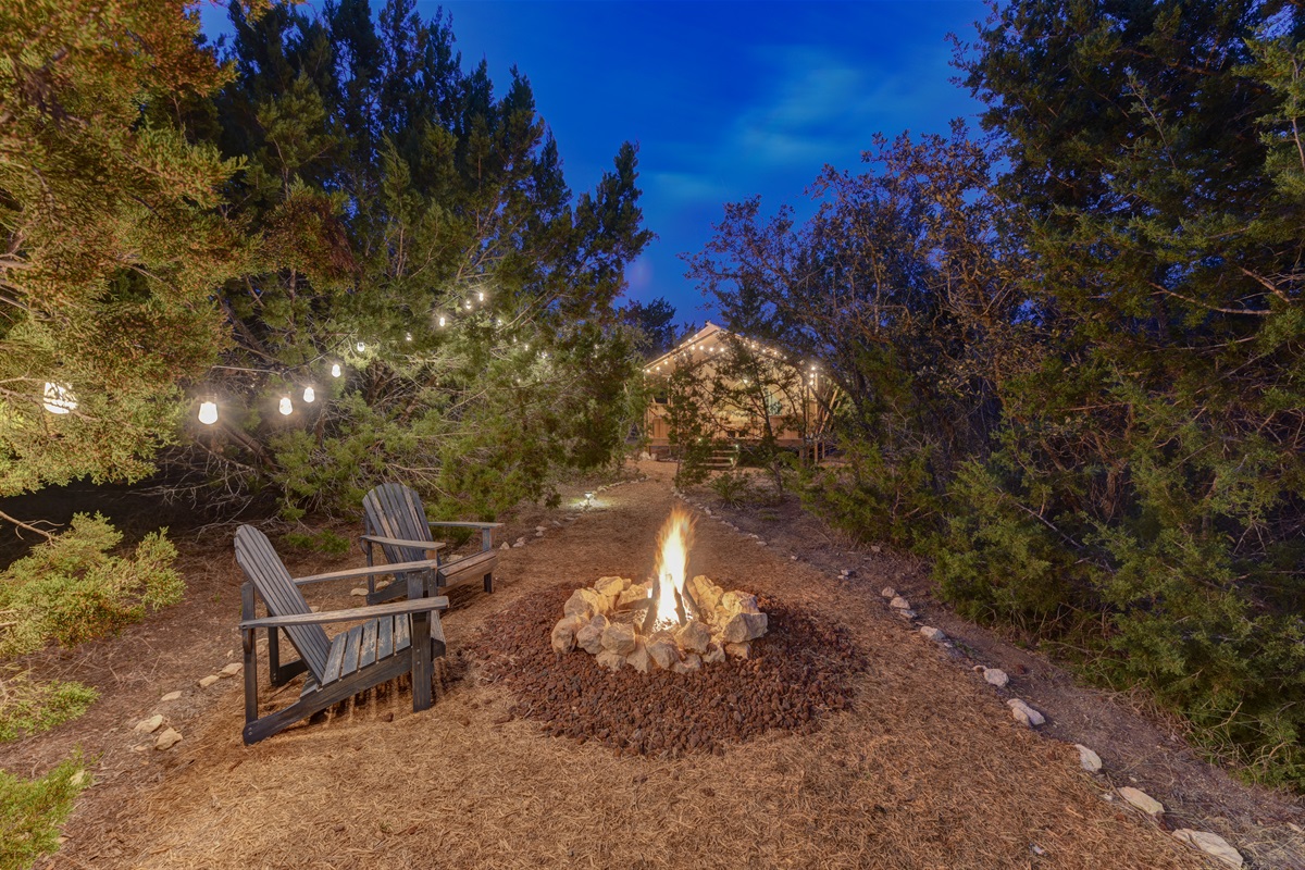 Peaceful  moments by the firepit