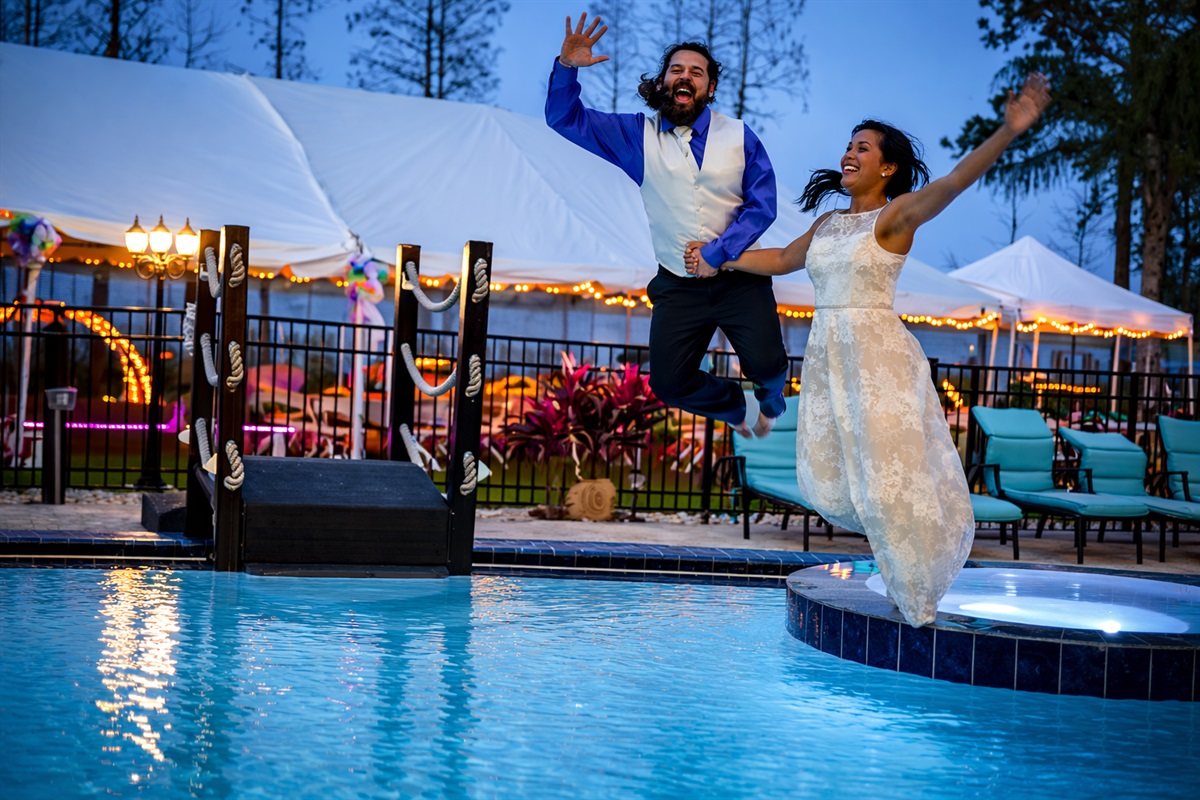 "Great Escape Lake side was the funnest wedding we've ever been to." Jaime Oct 2024