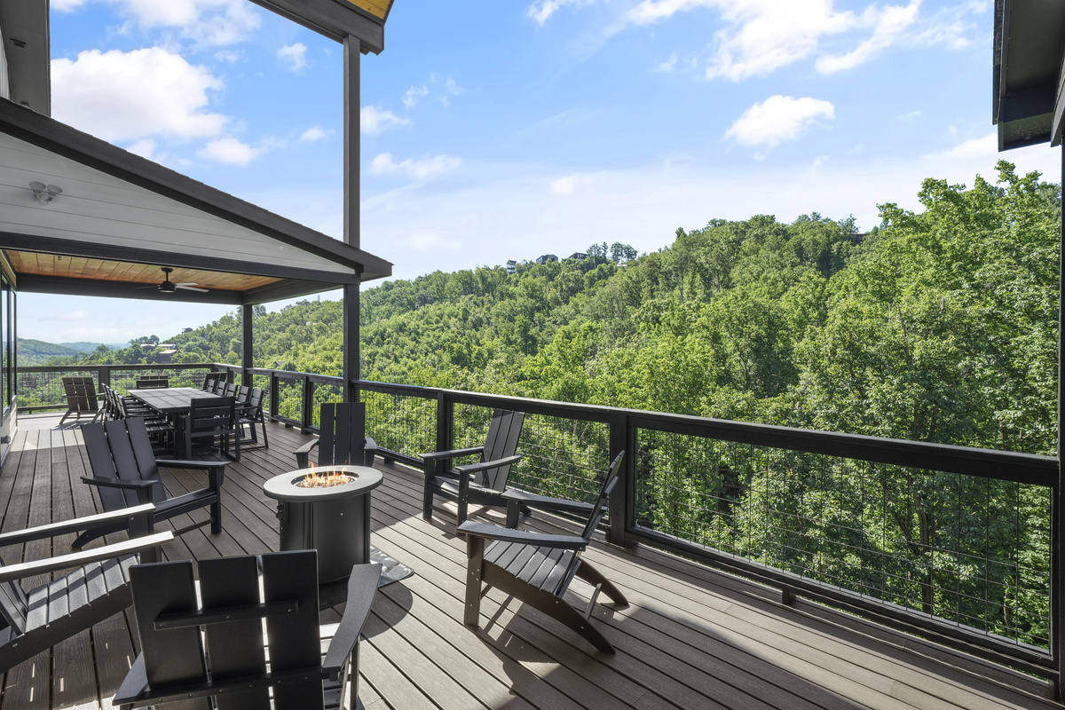 Enjoy privacy and mountain views from your deck. 