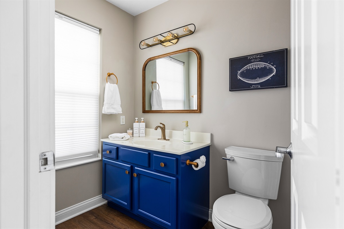 Bathroom 2 full bath with shower & tub attached to Bedroom 2 on 3rd floor