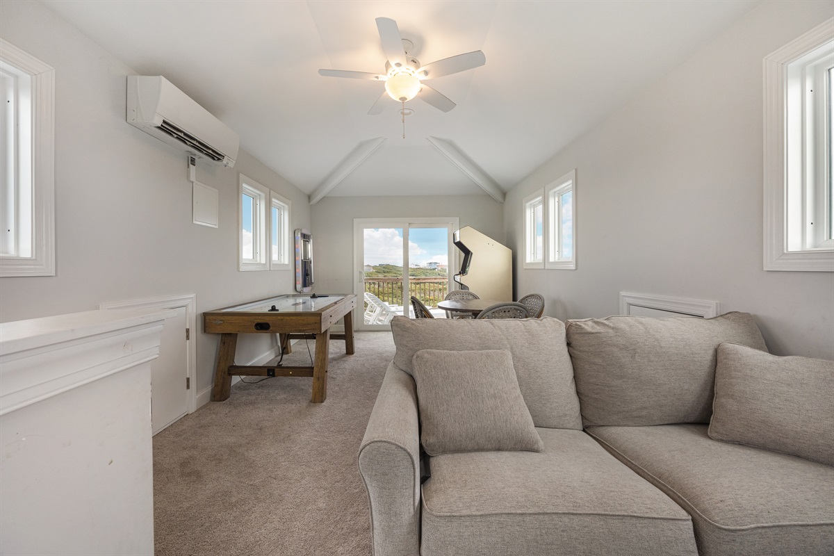 Step into nostalgia with classic arcade games and a juke box.