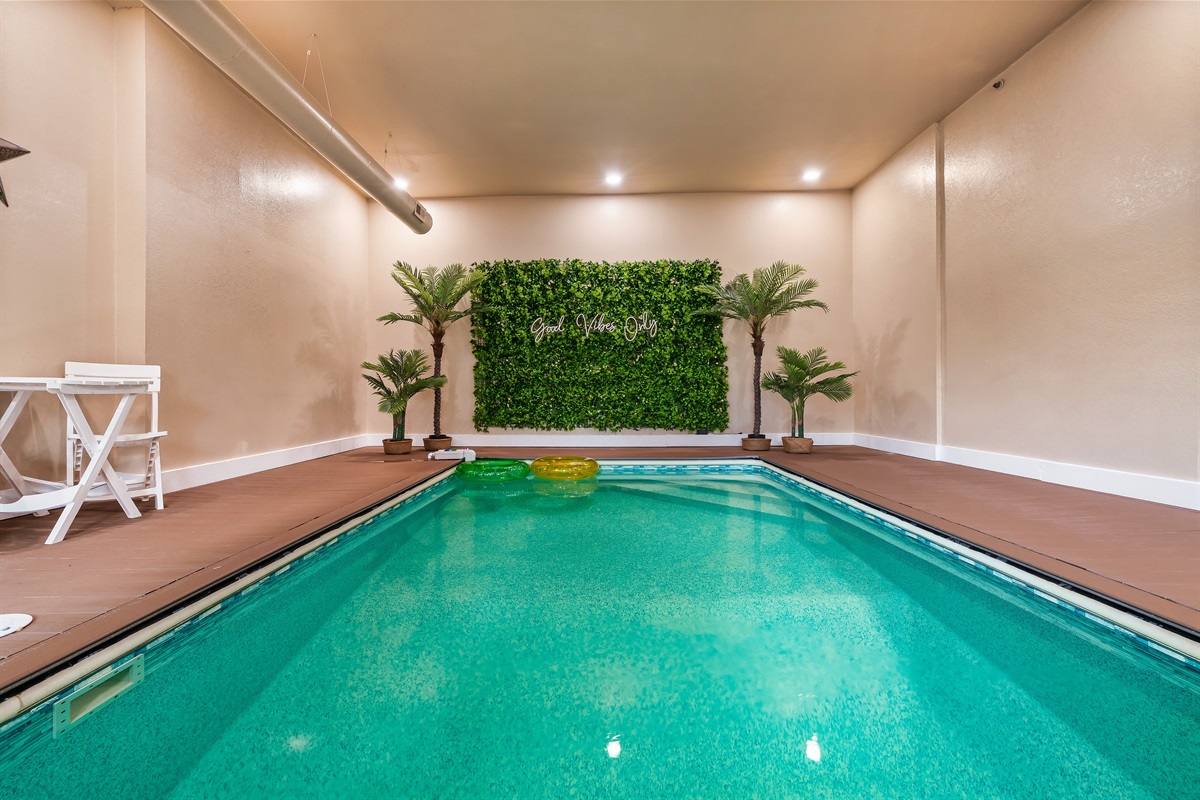 Dive into year round fun with your own private indoor heated pool that instantly becomes the highlight of the stay.