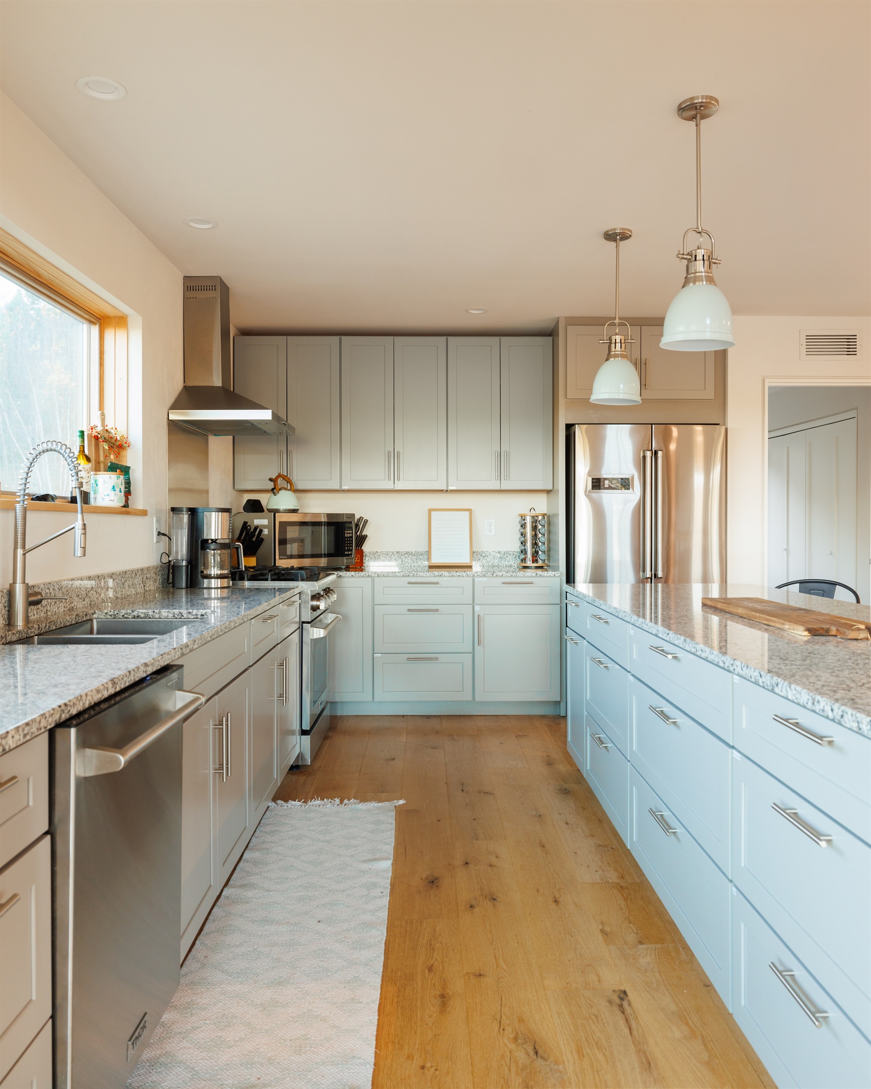 Bright, open kitchen with generous counter space