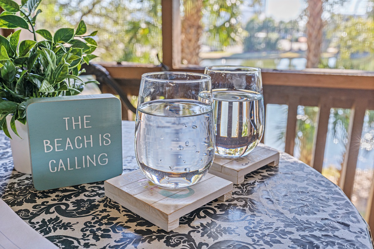 Screened in back deck