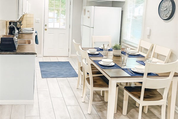 Enjoy cooking in our fully equipped kitchen that opens up to the beautiful outdoors. Feel the joy of cooking surrounded by nature's beauty, just steps from your kitchen.