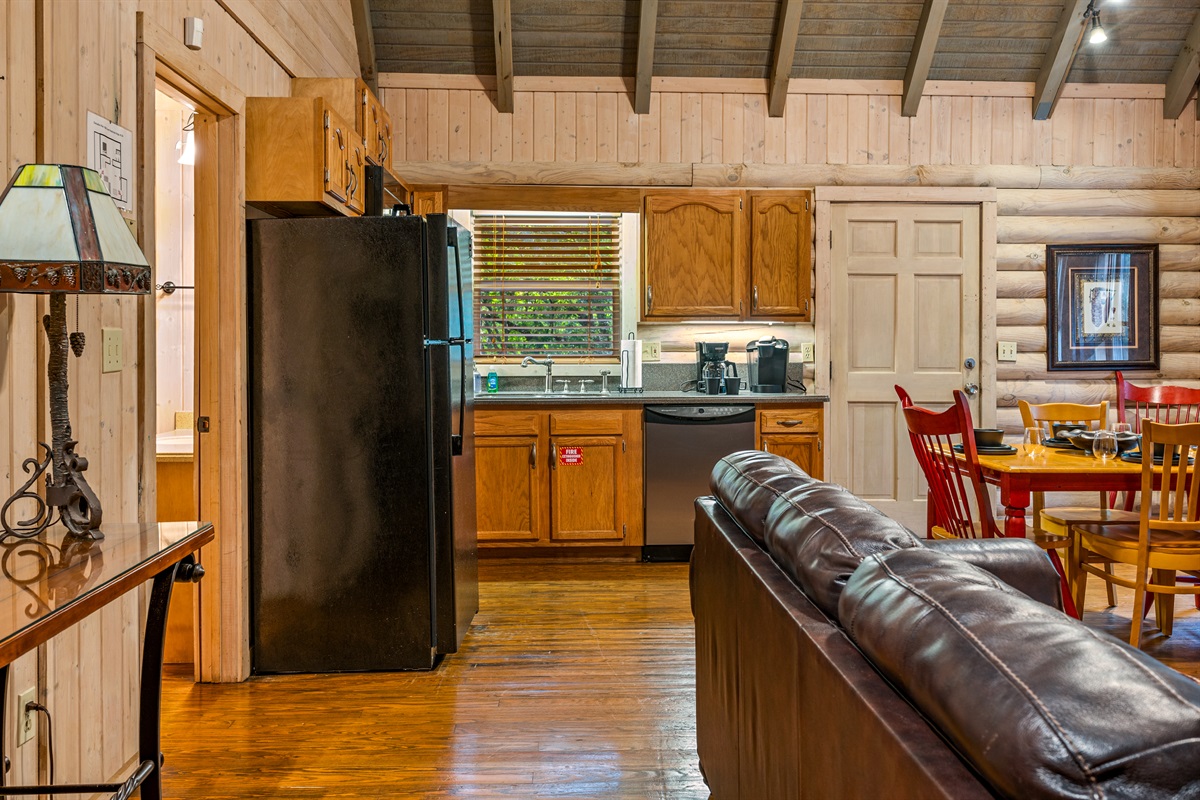 Gather for memorable meals in your cabin's well-equipped kitchen & dining.