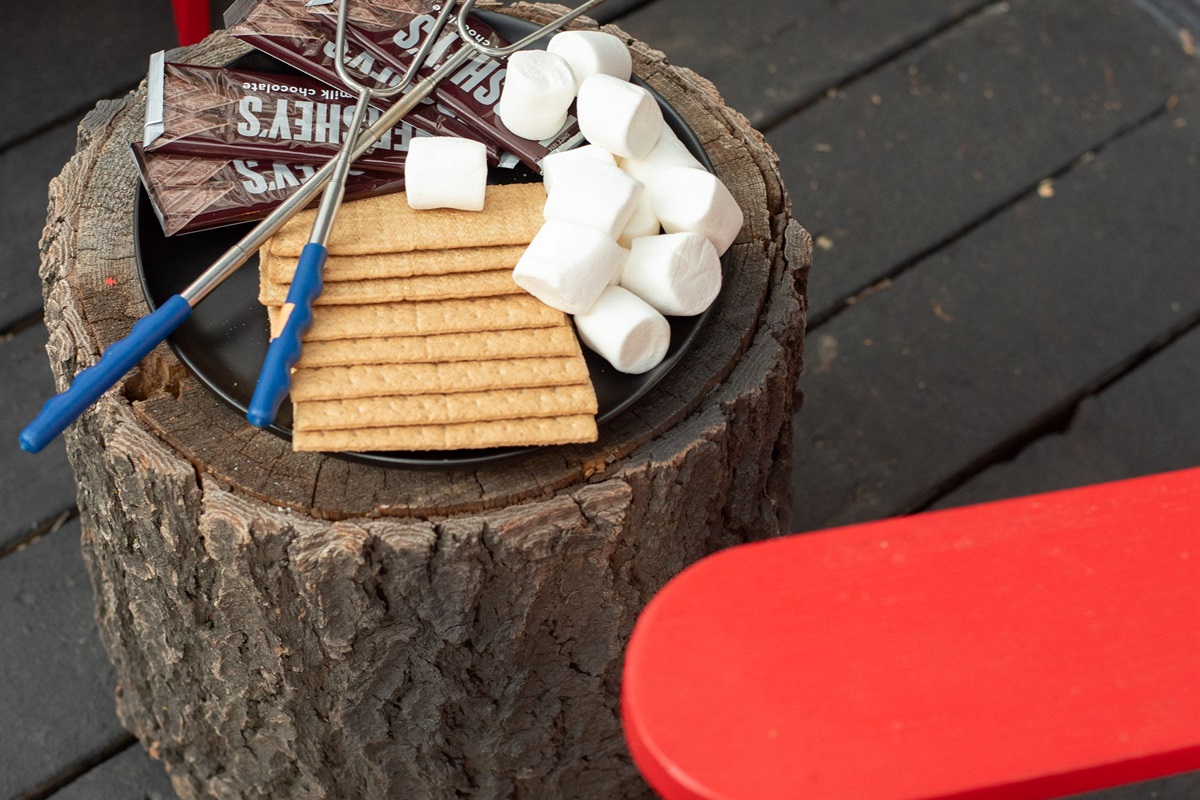 Cook up some S'Mores and get that camping feel without sacrificing the comfort of a luxury home!