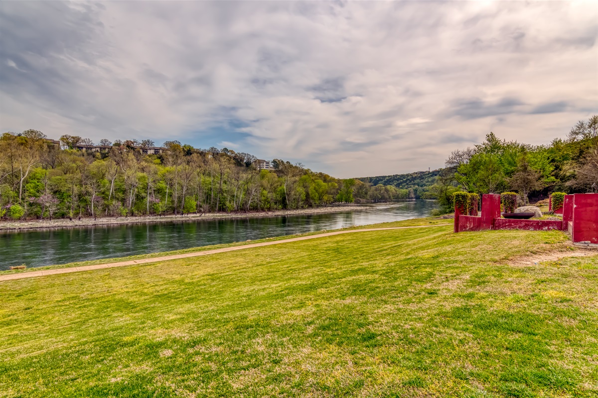 Greenspace along the lake
