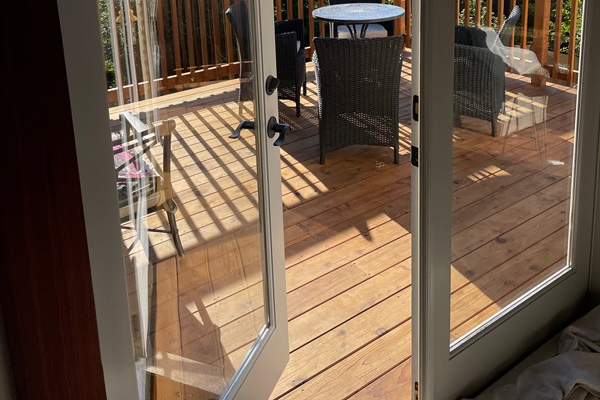 French doors to deck