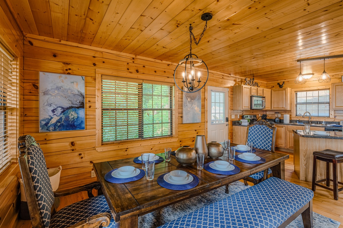 Dining area to enjoy meals with friends and family