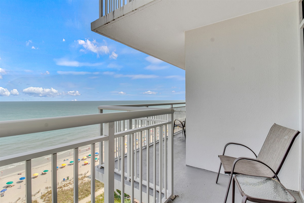 Sip your morning coffee with panoramic views in this balcony!