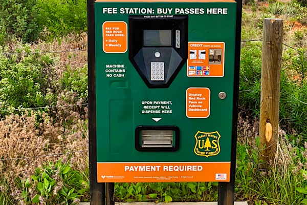 Get your parking pass at the trailhead for all day or all week long