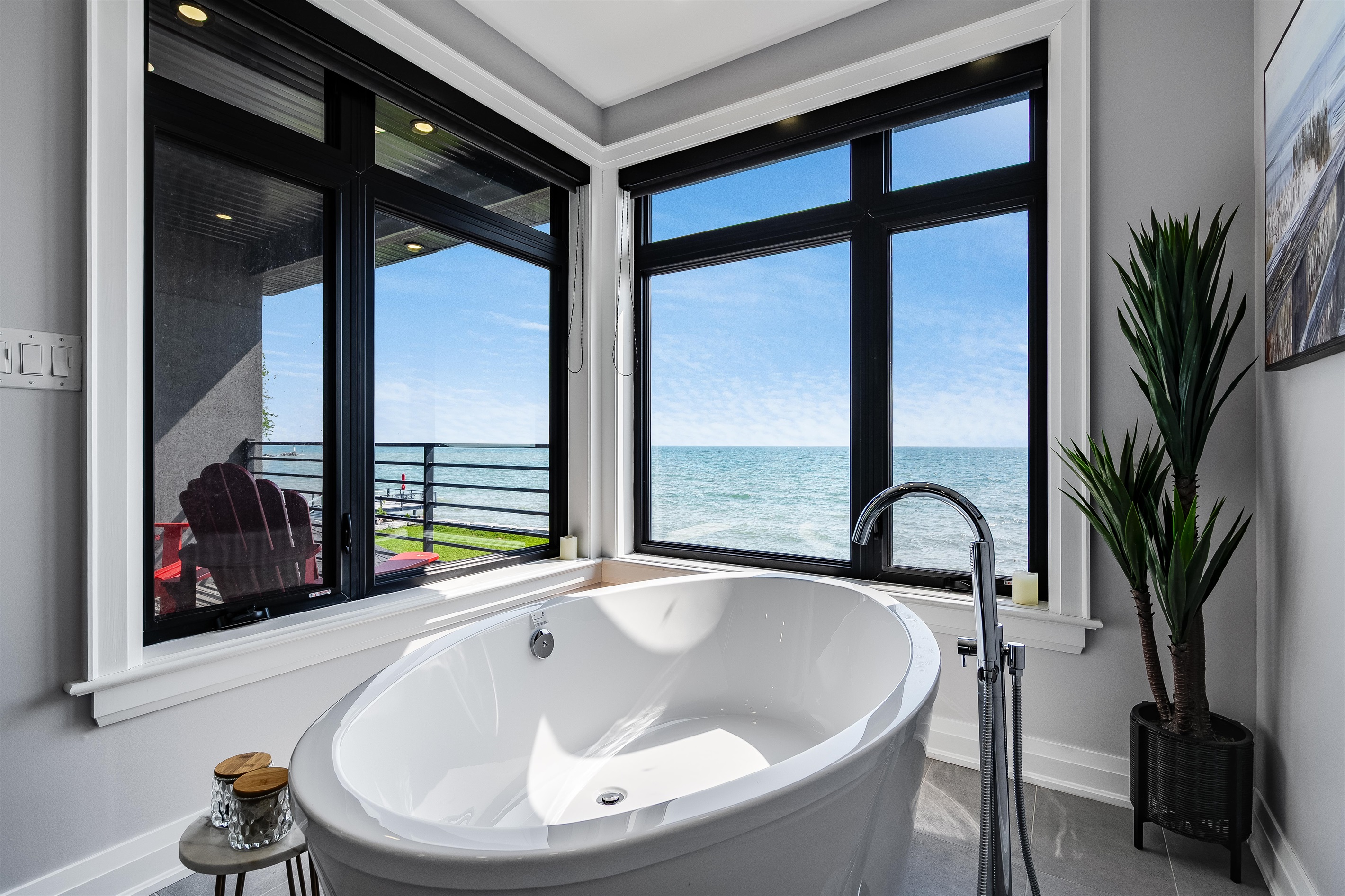 Full Bathroom with A wet-room layout with elegant minimalism.