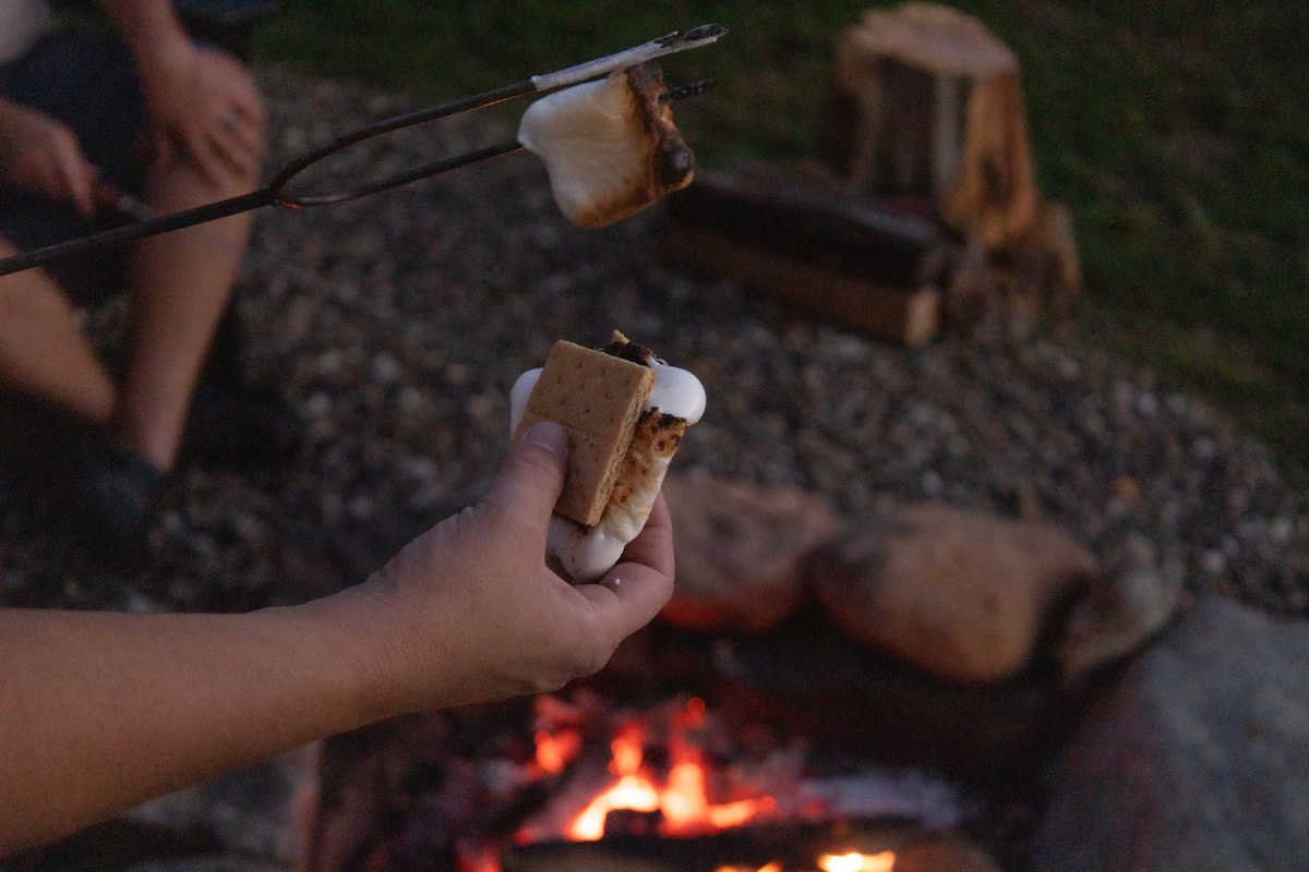 S'mores-- part of glamping ya know.
