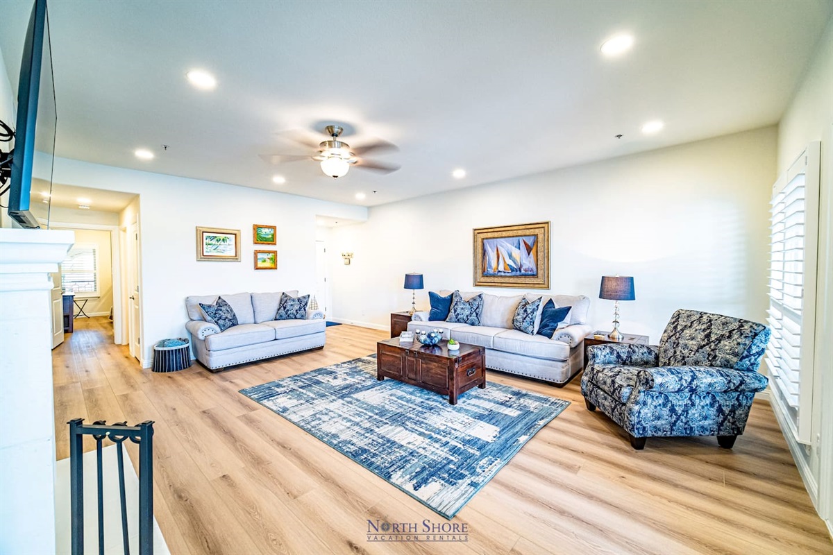 Multiple Seating Areas in Family Room