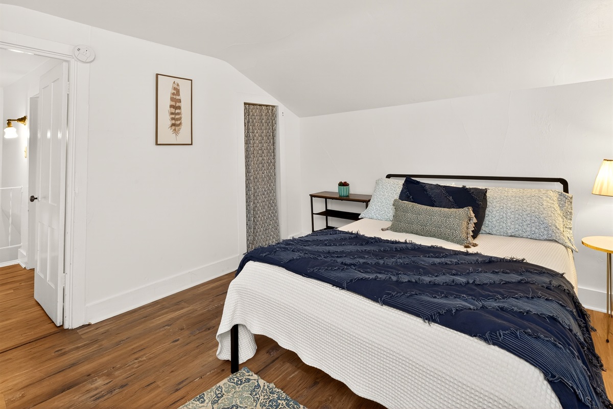 Second floor bedroom with double bed