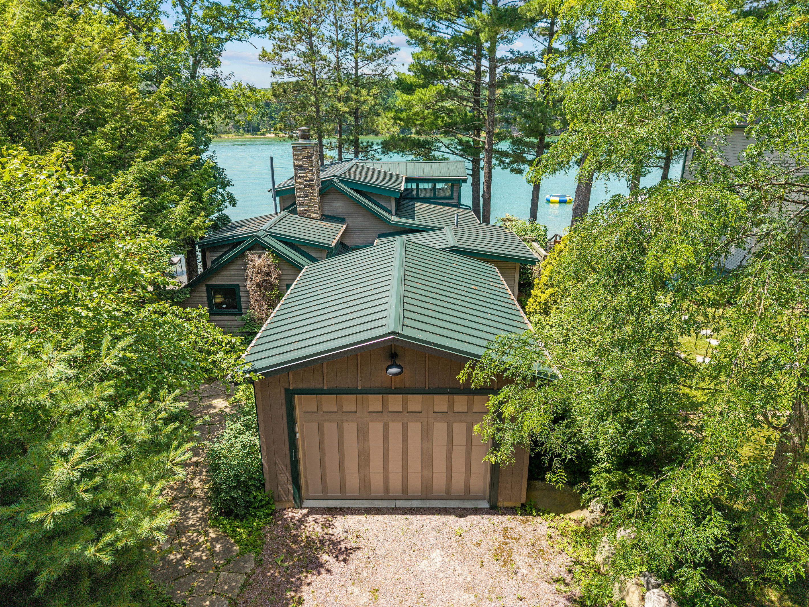 Two dedicated parking spaces are conveniently located right in front of the garage for easy access.