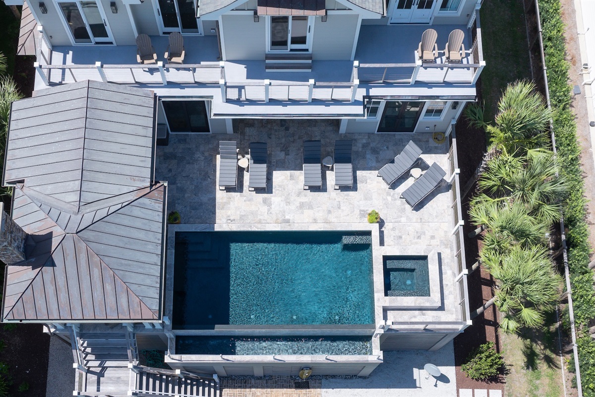Aerial View | Beach Shelter | 3708 Palm Blvd | Isle of Palms, SC | IOP Escapes