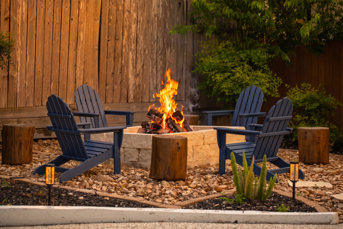 Gather around the fire pit after a refreshing swim for unforgettable evenings under the stars.