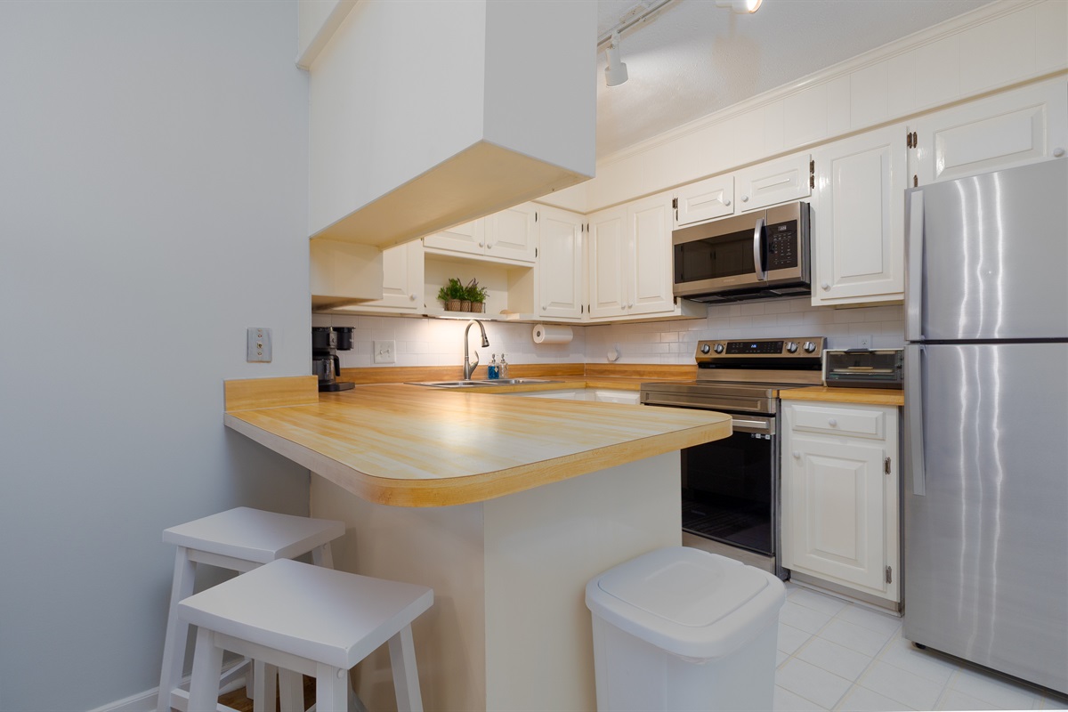 A renovated kitchen with all the essentials