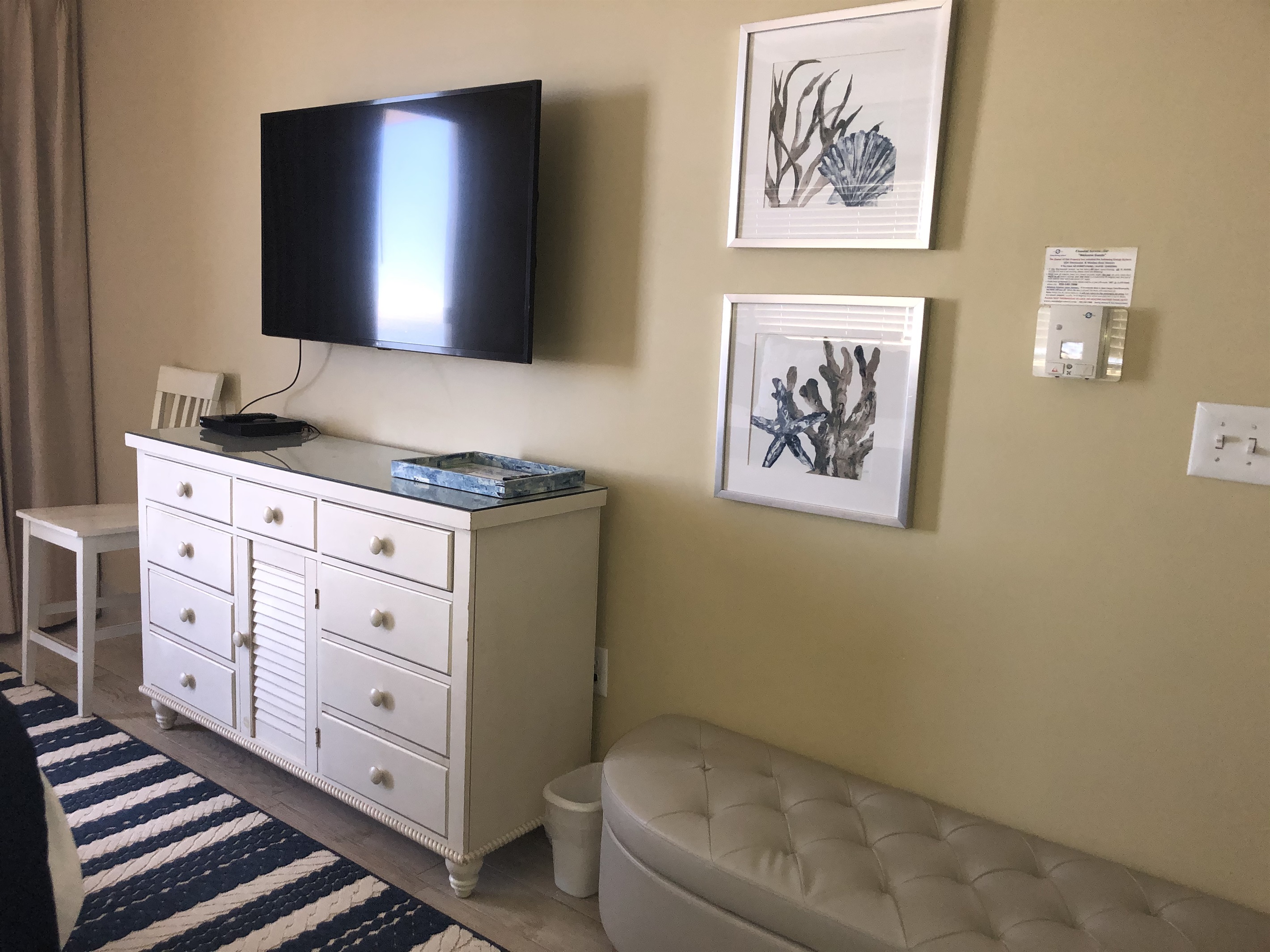 Primary Bedroom New LG 50" TV
