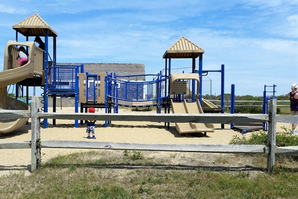 Playground down the street at Tom Nevers Beach has a lot of fun options!