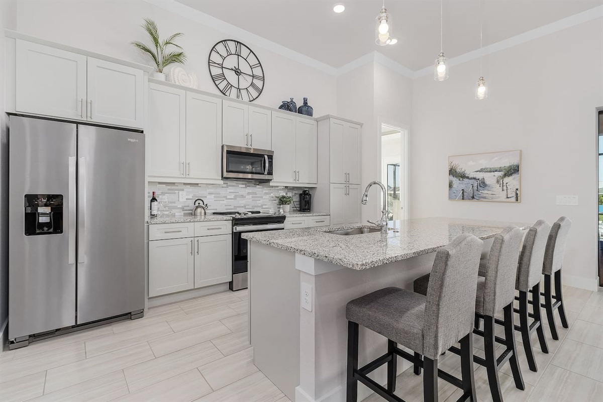 Indulge in a culinary adventure in the spacious kitchen!