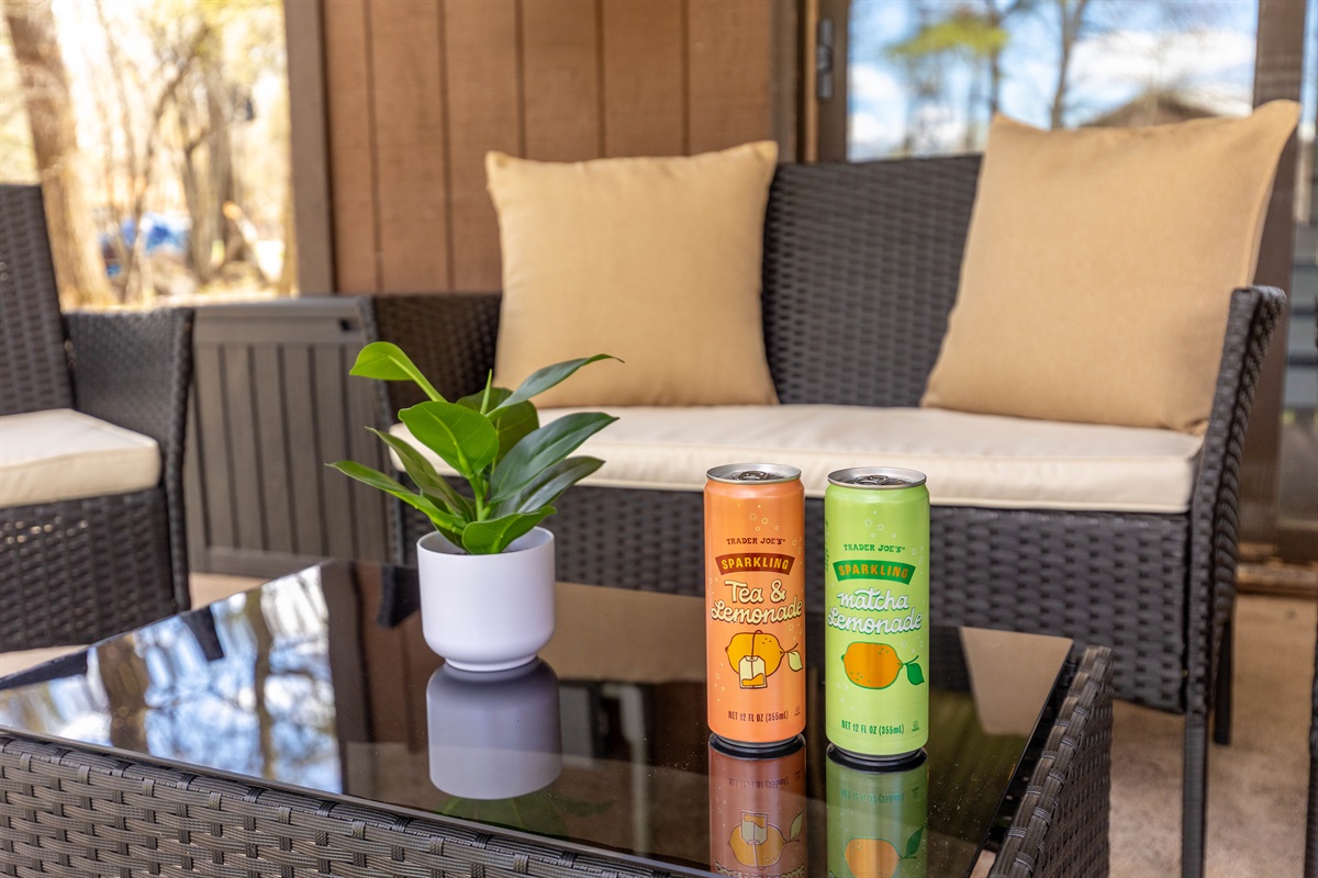 Kick back on the backyard with a cold drink and let the fresh air do the rest