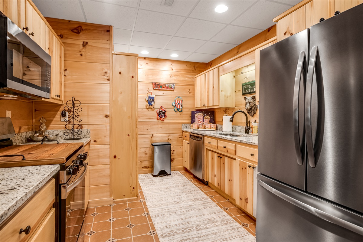 Additional fully functional kitchen on the lower-level