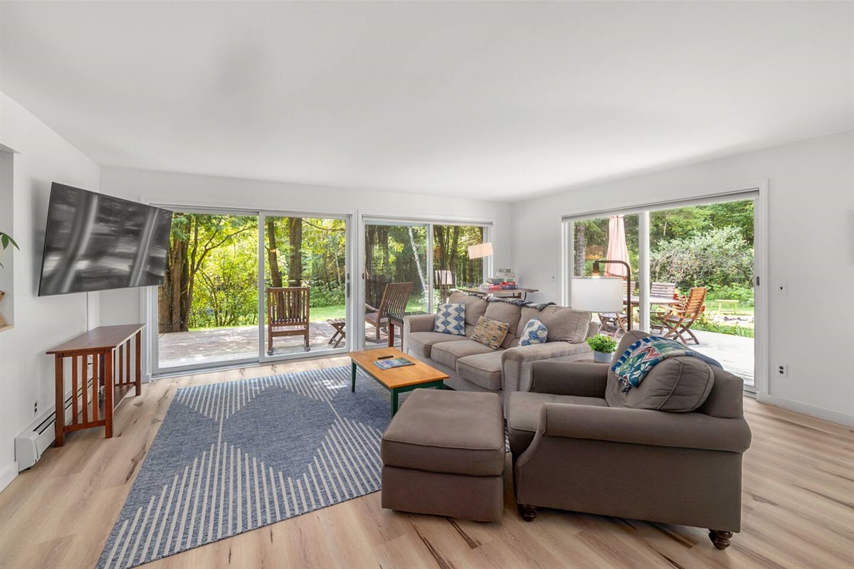 Bright open-concept living space 