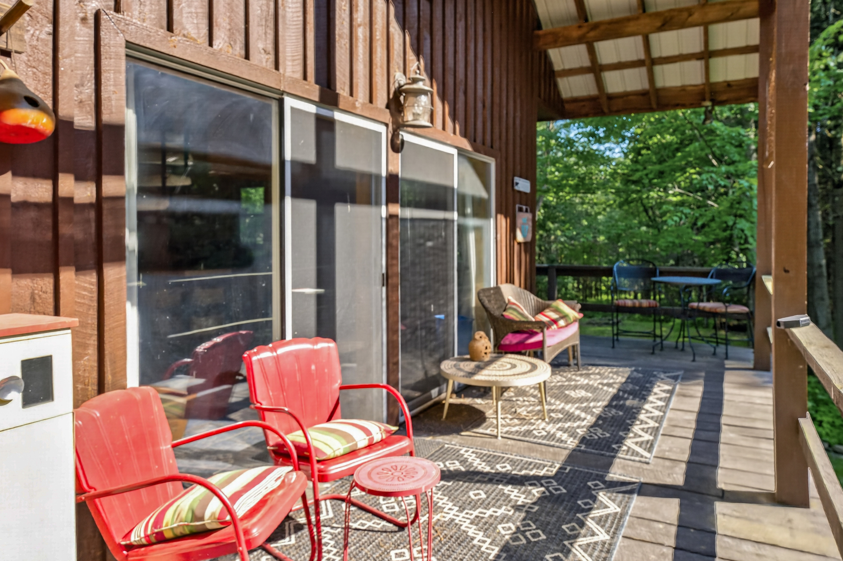 Deck with outdoor seating