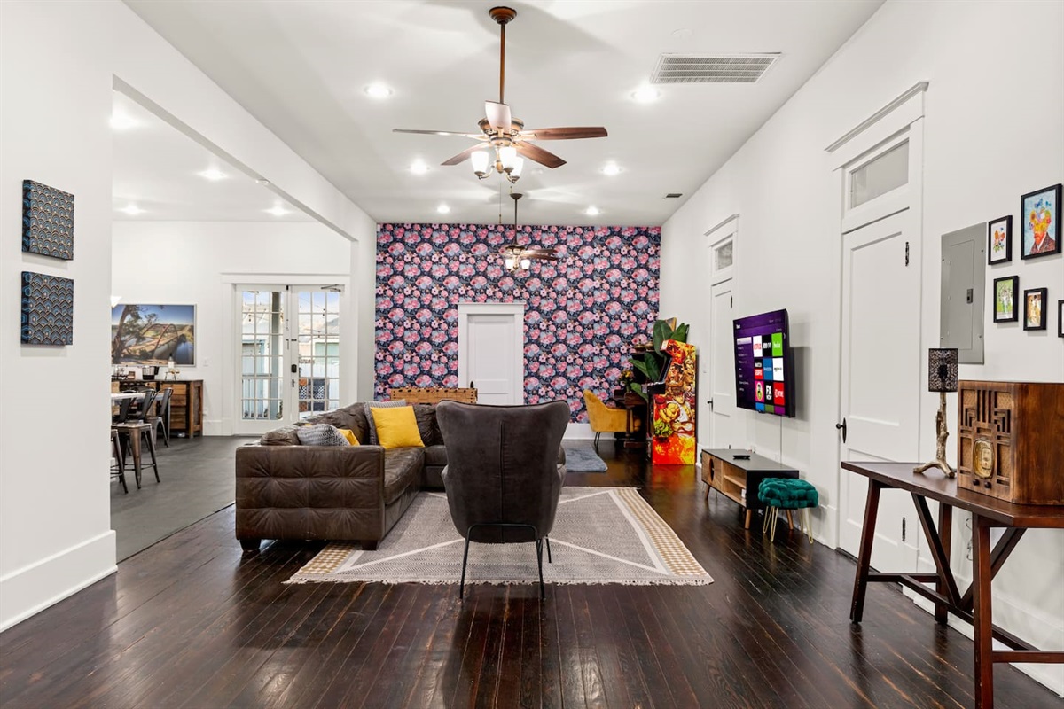 Indulge in the comfort of our spacious living room, designed for laughter-filled game nights and snug movie marathons.