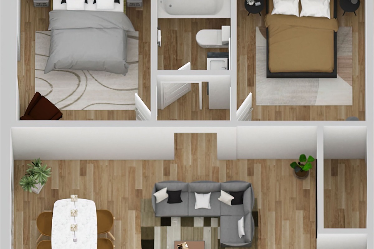 Floorplan of remodeled unit