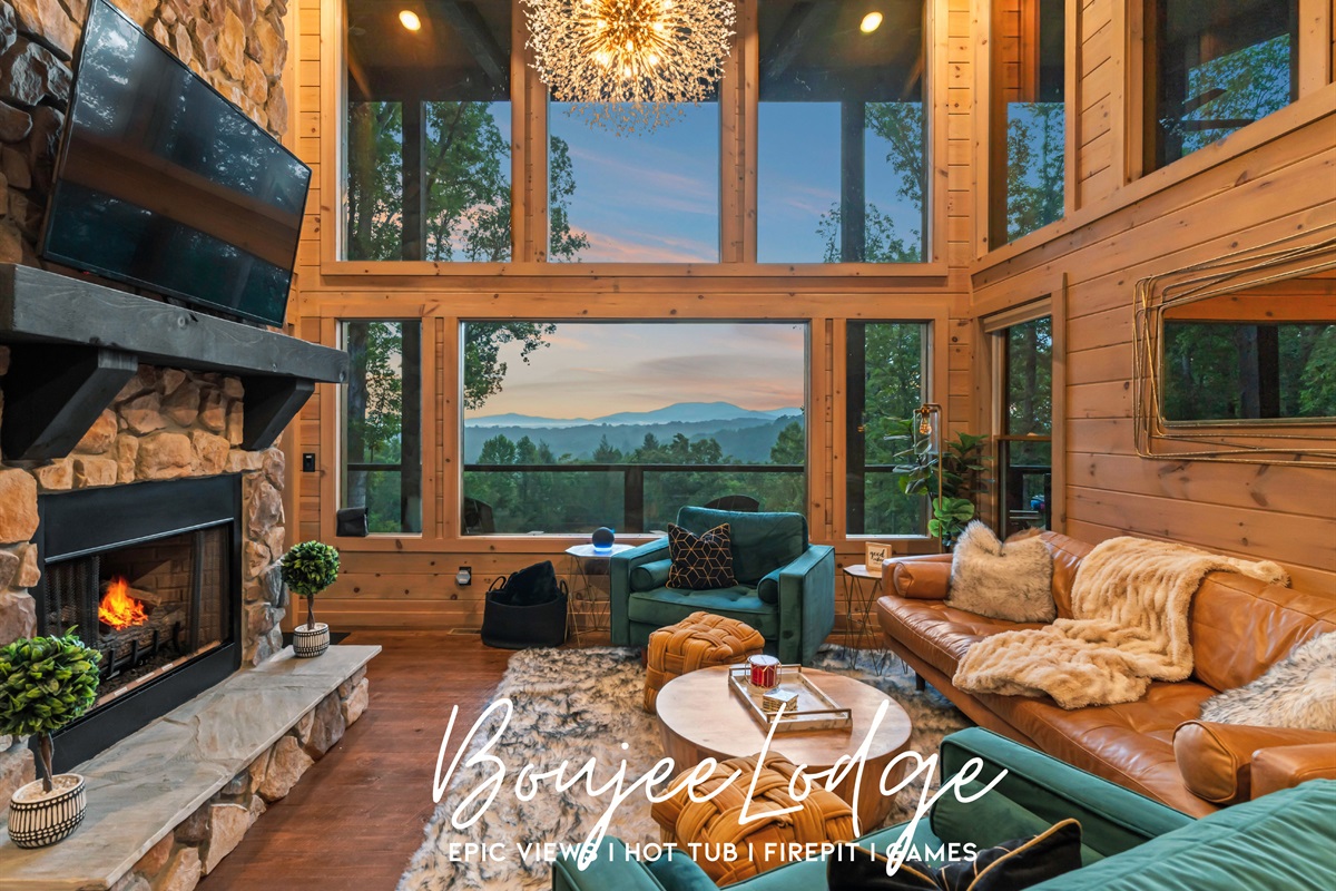 Welcome to Boujee Lodge, a harmony of luxe design and mountain living.