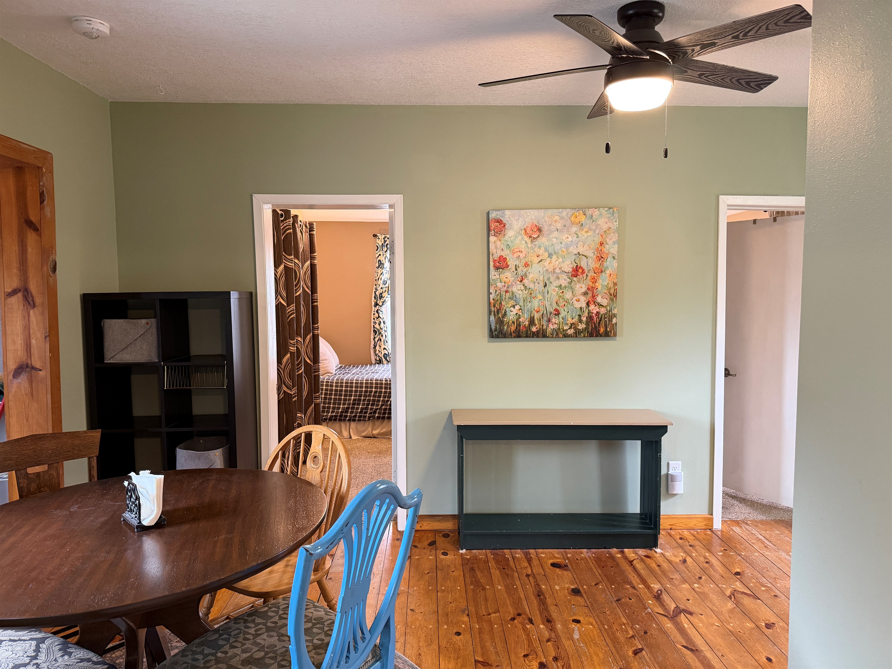 Both bedrooms are right off the dining/office area.