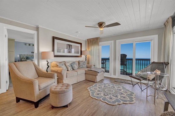 Living Room with Access to Master Bedroom and Balcony