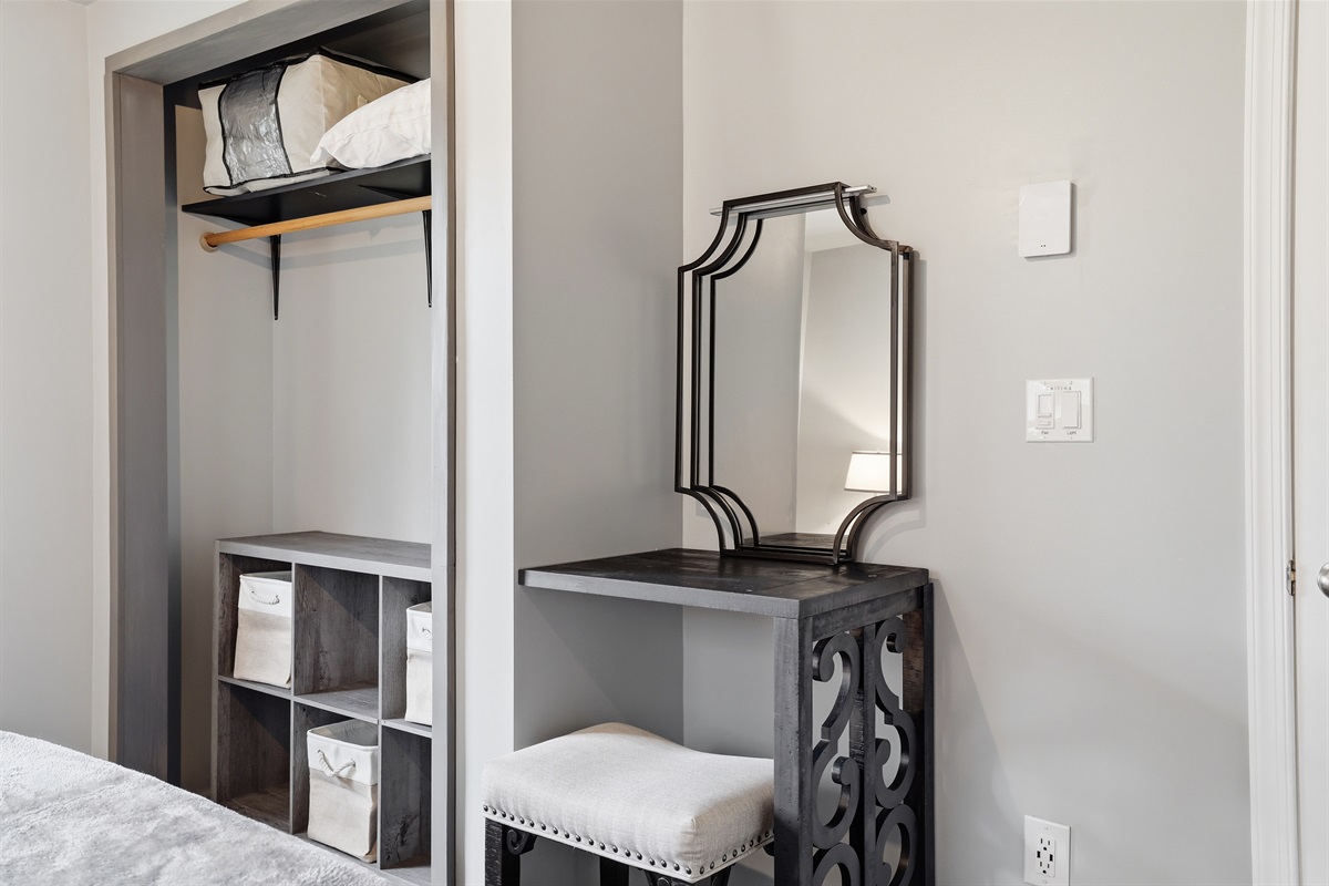 Do your skincare, get your makeup done, and make yourself at home in our vanity station. 