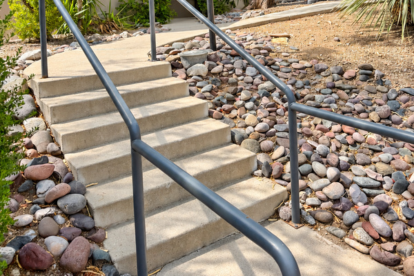 Landscaped Area Stairs to Unit