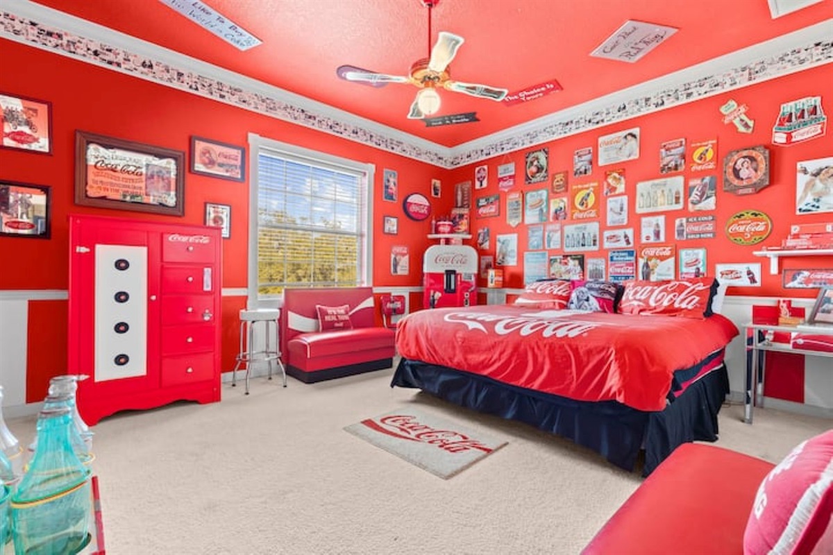 The coca cola room! we have a Pepsi vs coke battle when you get here