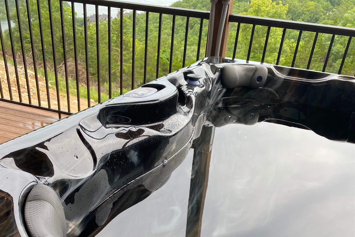 Private hot tub on the lower deck