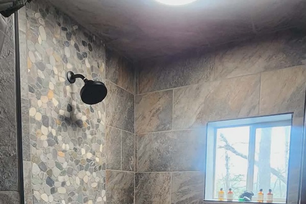 Tiled shower