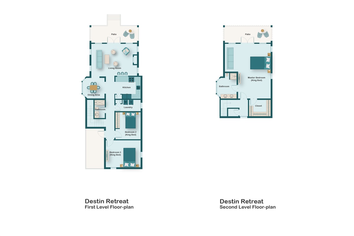 Welcome to Destin Retreat! This remodeled home offers GULF VIEWS of the crystal-clear waters of the Emerald Coast. This home is located ACROSS FROM THE BEACH!