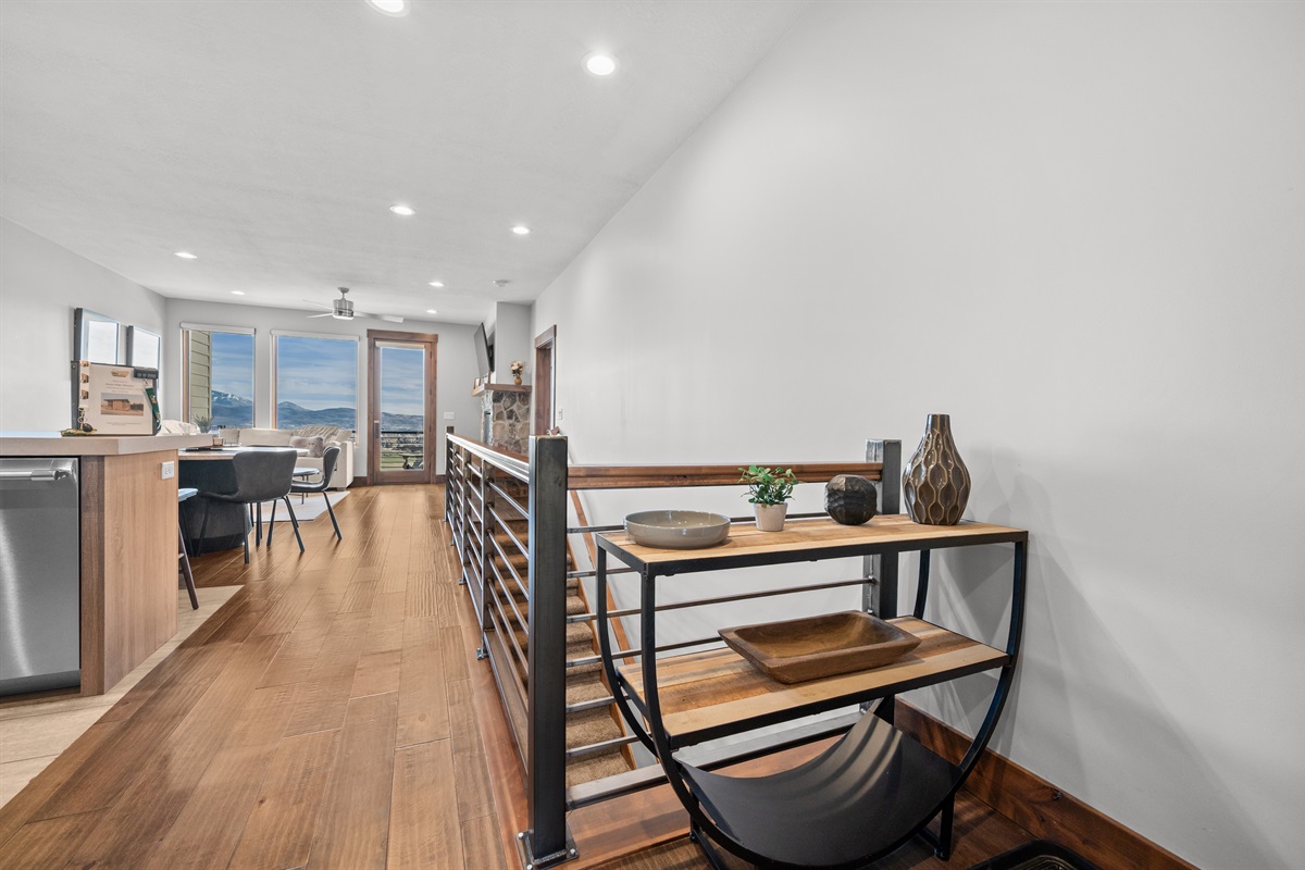 Spacious layout connecting kitchen, dining, and living areas